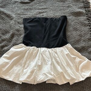 Camila Coelho Black and White Mini Dress